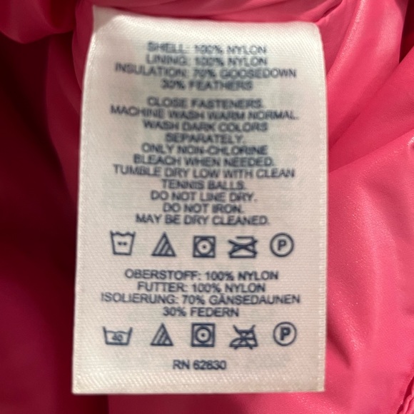 Lands End Pink Goosedown Blend Puffer Vest Sz. M - Picture 6 of 7